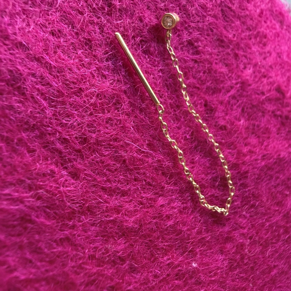Catbird NYC Single Diamond Greco Lariat Earring - Picture 4 of 5